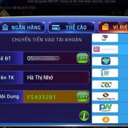 Cách Nạp Tiền Rikvip