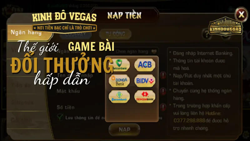 Các điều khoản để có thể nạp tiền tại Iwin68