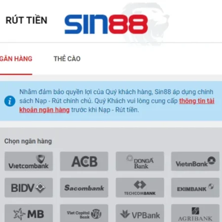 Cách Rút Tiền Sin88